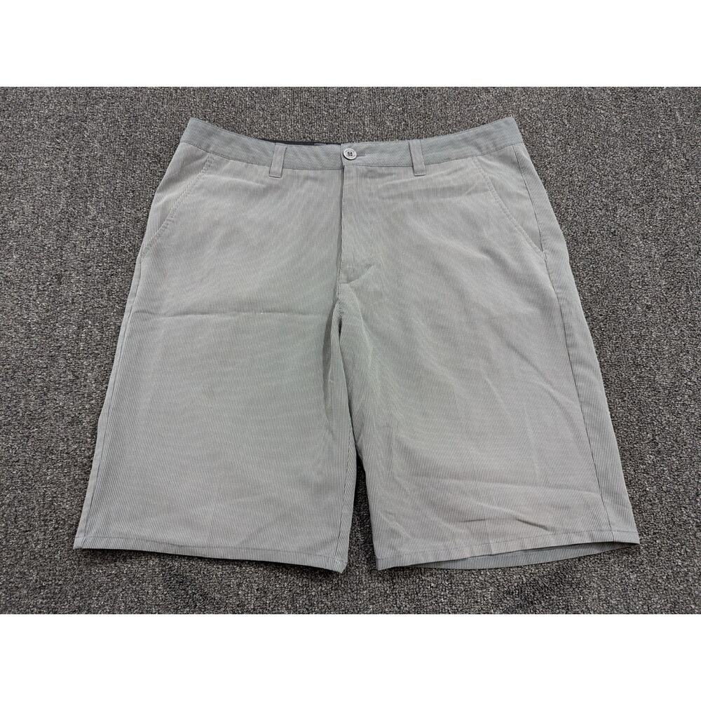 Travis Mathew Men's Gray Pin Stripped Golf Performance Shorts Size 34
